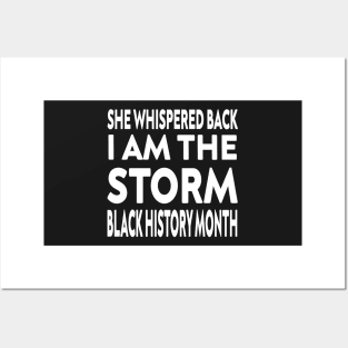 she whispered back i am the storm black history month Posters and Art